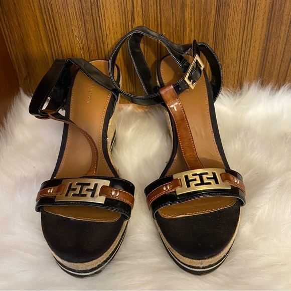 Tommy Hilfiger women’s wedge espadrilles sandals in size 9.5 - Picture 2 of 11